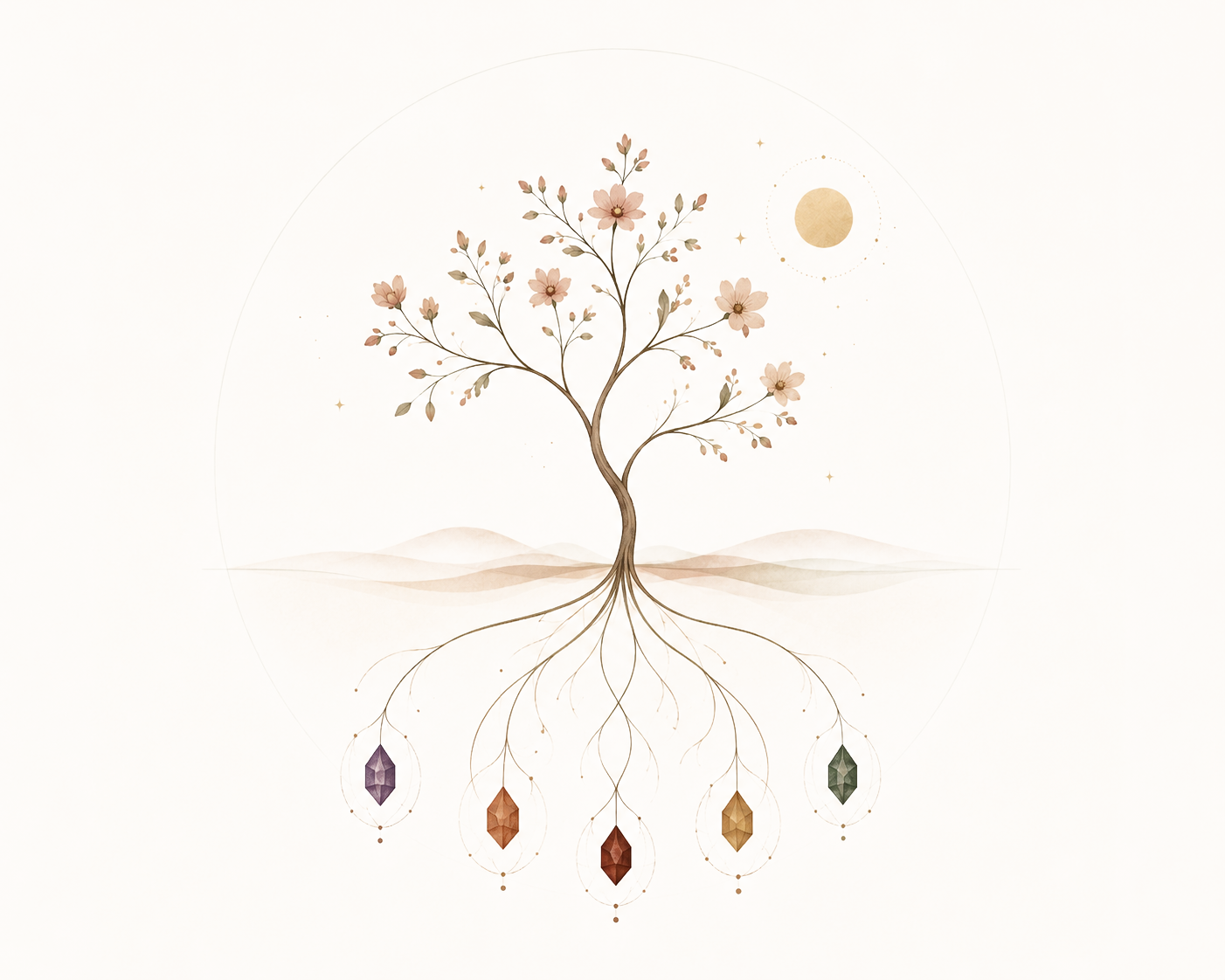 Uncommon Roots tree and roots illustration